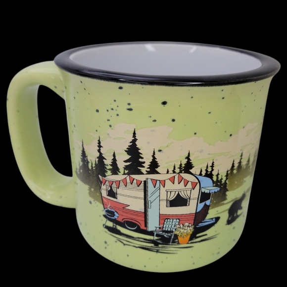 Camp Casual Coffee Mug Wanderlust Green Gift Retro RV Glamping Van Life Camping - Picture 5 of 8